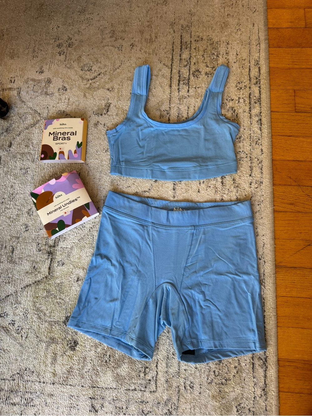 Huha Mineral Bra and Boxer Brief Set - Blue